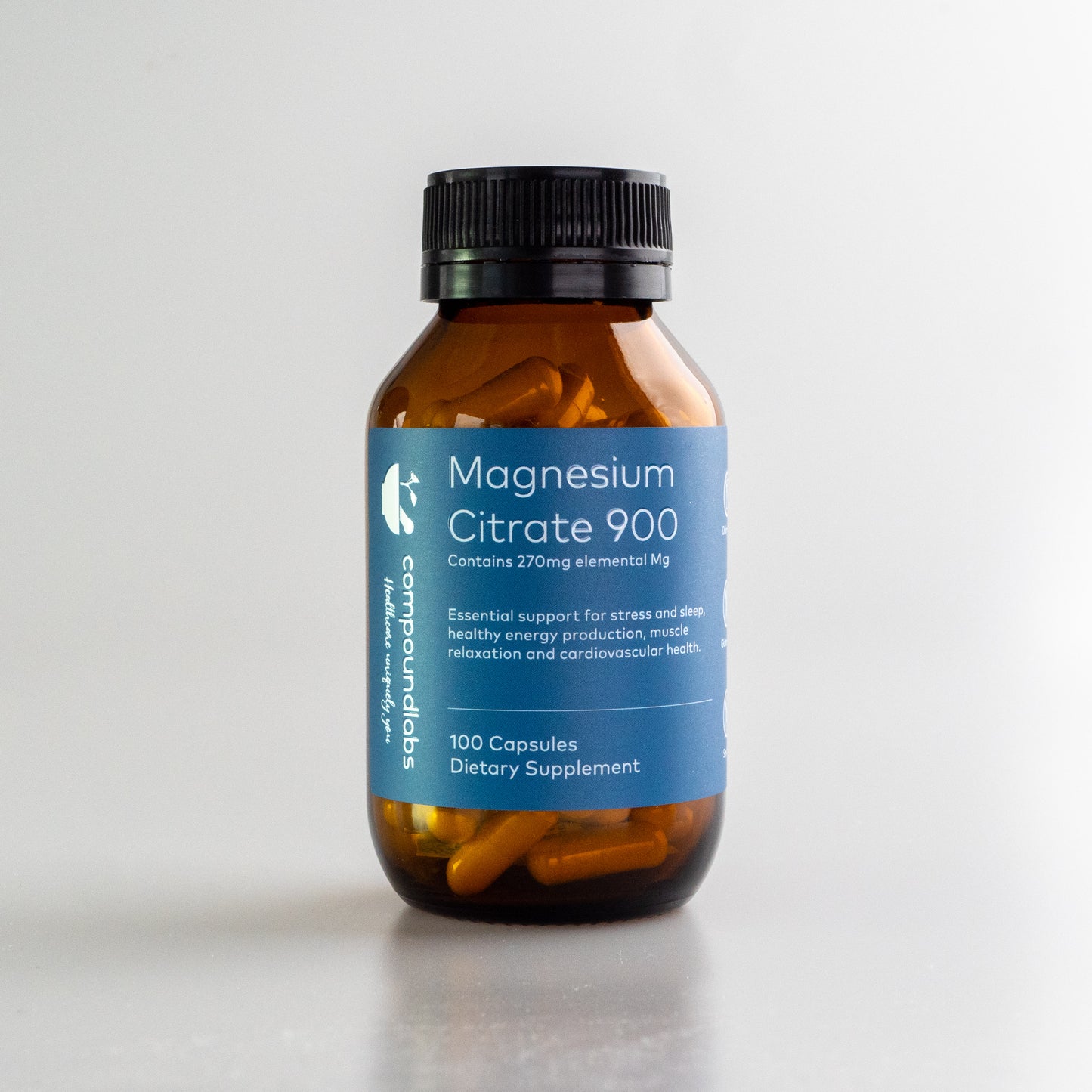 Magnesium Citrate - 900mg High Strength (100 Caps)