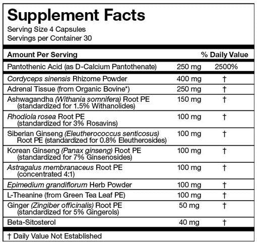 a-Drenal Adrenal Glandular by RLC Labs (120 Capsules)