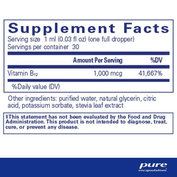 Compound B12 Pure Encapsulations B12 Liquid 30ml – CompoundLabs