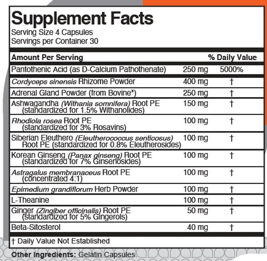 a-Drenal Adrenal Glandular by RLC Labs (120 Capsules)