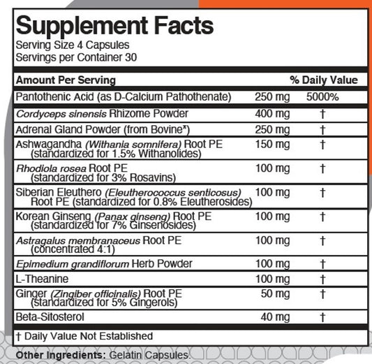a-Drenal Adrenal Glandular by RLC Labs (120 Capsules)